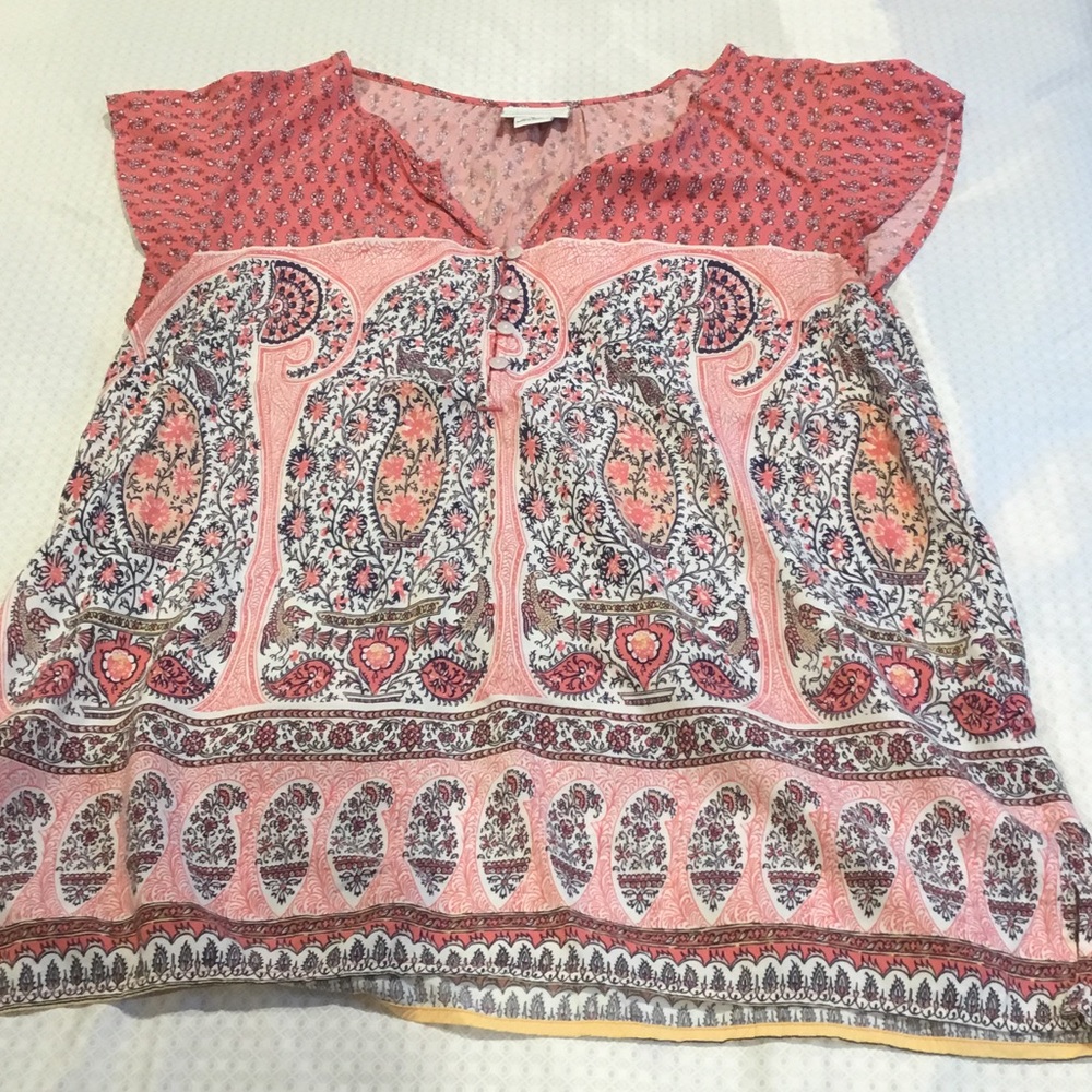 Liz Claiborne Pink Paisley Blouse
